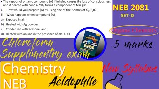 Chloroform  CHCl3  Grade12  Chemistry  NEB2081 Question Paper solution [upl. by Astto]