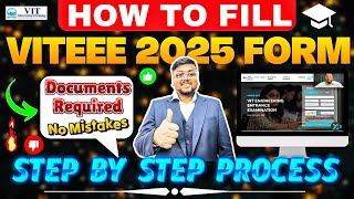 VITEEE 2025 form fill up 🔥  Step by Step  VITEEE 2025 Application form  VIT Vellore VITEEE 2025 [upl. by Stringer]