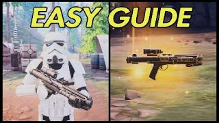 Eliminate a Stormtrooper and collect their E11 Blaster Rifle  Fortnite x Star Wars Quest [upl. by Jarib]