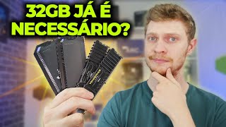 32GB RAM JÁ É NECESSÁRIO EM JOGOS TESTE 16GB VS 32GB EM JOGOS ATUAIS 2024 [upl. by Annehcu]