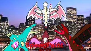 4 Titans Roar In New York SpeedPaint [upl. by Romona]