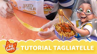 44 Gatti  Prepariamo le tagliatelle insieme ai Buffycats  Tutorial semplice [upl. by Caressa]