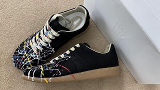 From Supkicks Maison Margiela Paint Splatter Sneakers Unboxing amp Review [upl. by Aenej]