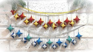 ОЧЕНЬ ПРОСТО Гирлянда из фоамирана Новогодний декор на стену 🎄diy christmas ornament Wall Decoration [upl. by Naej140]