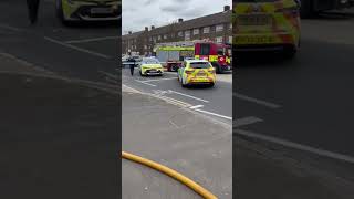 Whalebone lane south  Fire 🔥 in corner shop opposite McDonald’s Chadwell Heath [upl. by Sirtemed572]