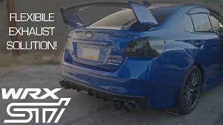 WRX STI Universal Valved Muffler Install  Demo [upl. by Lenox11]