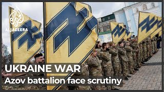 Ukraine Azov battalion denies neoNazi association [upl. by Cr]