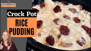 Crock Pot Rice Pudding  How to make rice pudding in the crock pot [upl. by Annoya]