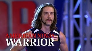 Isaac Caldiero at Stage 3 of American Ninja Warrior USA vs The World 2015  American Ninja Warrior [upl. by Eciralc656]