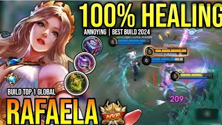 RAFAELA 2024 BEST BUILD EMBLEMCOMBOGOBL TOP 13 RAFAEL GAMEPLAY mobilelegends [upl. by Virgie43]