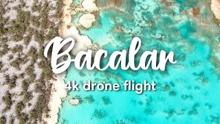 BACALAR DRONE MEXICO  4K drone flight over Bacalar amp Laguna de los 7 Colores [upl. by Esiuqram]