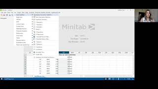 Minitab  desktop version getting descriptive statistics [upl. by Narik]