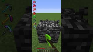 Bedrock Challenge vs Testing Pickaxe shorts meme minecraft [upl. by Westbrook899]