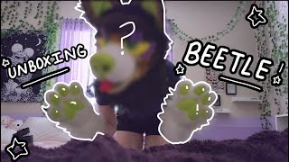 ✨️🪲UNBOXING BEETLE  FIRST FURSUIT 🐾🌈 [upl. by Acinelav448]