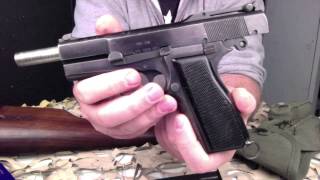 Inglis Browning Hi Power 9mm SemiAuto Pistol With Holster Stock  Texas Gun Blog [upl. by Aleris282]