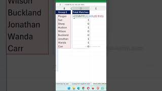 Count Total matches in two range in Excel tips excel exceltricks [upl. by Lissy]