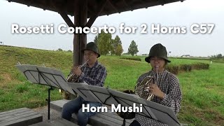 Rosetti Concerto for 2 Horns C57  Horn Mushi [upl. by Blasien621]