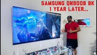 Gigantic 8K Samsung 85 inch QN900B NEO QLED  1 YEAR LATER ft 4000 nits Q990C amp Firmware 1602 [upl. by Amalberga223]