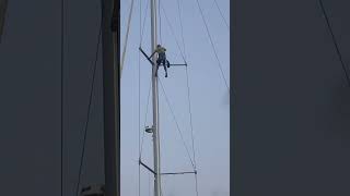 How to climb the mast sailing caribbean rodneybay [upl. by Kylen197]