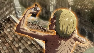 Armin Sacrificed Himself to Kill The Colossal Titan  Armin Reborn to be a Titan English Dub [upl. by Busby]