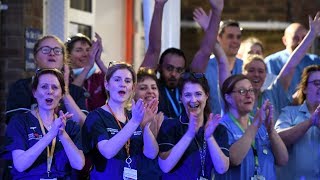 Clap for our carers Britons again show gratitude to NHS heroes fighting coronavirus [upl. by Nylatsyrc277]