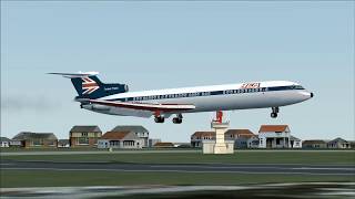 FSX  Hawker Siddeley HS121 Trident  Spey512 engine sounds  landing  xviews [upl. by Krishnah397]