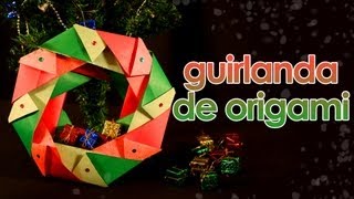 GUIRLANDA de NATAL de ORIGAMI passo a passo [upl. by Anitsua]