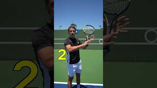 Hitting a proper onehanded backhand over the shoulder in 4 steps 😉 tennis backhand [upl. by Sitsuj]