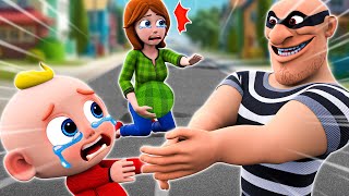 Dont Cry Mommy Im Here 👶🏻👮  Smart Kid vs Stranger Danger 🚨  NEW ✨ Nursery Rhymes [upl. by Salena]