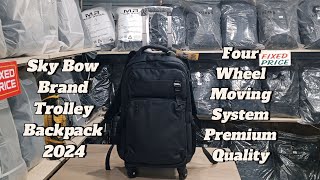 Sky Bow Premium Backpack Trolley Four Wheel Moving System [upl. by Hege]