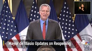 NYC Mayor De Blasio Updates on Reopening Protests [upl. by Ayrolg]