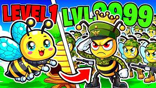 Upgrading 1 BEE to 100000 BEE ARMY in Pocket Bees [upl. by Atteinotna]