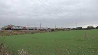 2 x 4 Car Class 22X DMUs Cross Country Trains Islebeck lane Thirsk 261021 [upl. by Misak487]