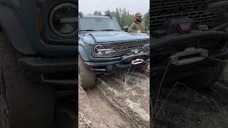 A demo of the WARN winch on the Ford Bronco Everglades shorts [upl. by Steffy968]