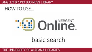 Mergent Online  Basic Search [upl. by Julis]