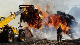 ONSCENE  Large Field Fire in Banbury Oxfordshire [upl. by Artenahs403]