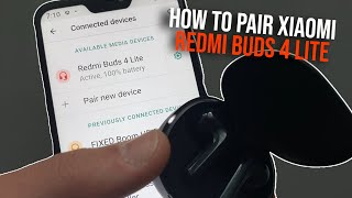 How to Pair Xiaomi Redmi Buds 4 Lite with Phone  How to connect Xiaomi Redmi Buds 4 Lite with Phone [upl. by Iht]