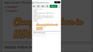 Change font color in HTML html htmlcoding w3schools font [upl. by Anirbys]