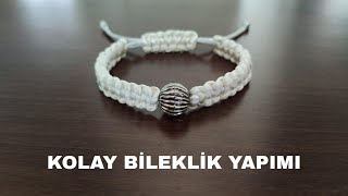 Kolay Bileklik Yapımı  Makrome Bileklik Yapımı  Easy Wristband Making [upl. by Derby976]