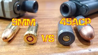 9mm vs 45 ACP Which Bullet Hits Harder [upl. by Anassor]