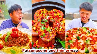 Songsong and Ermao choose blind box which food choice do you like mukbang  songsong and ermao [upl. by Clementas]