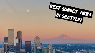 VISITING THE SPACE NEEDLE AT SUNSET  Mini Seattle Vlog [upl. by Lenora]