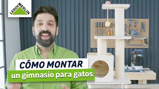 Cómo crear un gimnasio para gatos casero  LEROY MERLIN [upl. by Anelrahs]