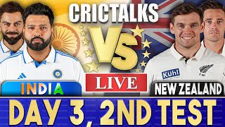 Live IND Vs NZ Day 3  2nd Test  Live Scores amp Commentary  India vs New Zealand  Last 20 [upl. by Enehs]