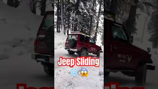 What Should You Do If The Car Starts Sliding On Snow ❄️  Jeep Sliding Down Snowy [upl. by Peisch]