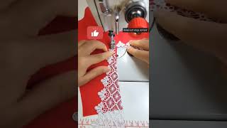 Vneck पर लेस कैसे लगाएं shortvideoneckkaisebanaye lacedesignonsuitdiy balajisuitvlogssonipat [upl. by Lyckman432]