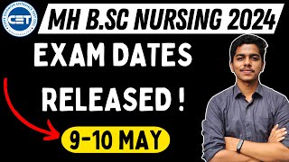 MH BSc Nursing 2024  CET Exam Dates Released  bscnursing bscnursingadmission2024 [upl. by Bobbette]