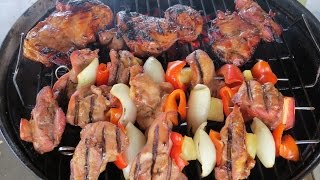 Grilled Chicken Shish Kebabs and Boneless Skinless Chicken Thighs [upl. by Dloraj612]