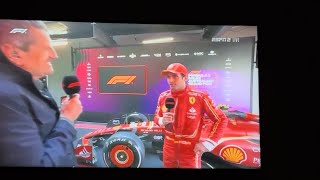 Guenther Steiner Back in F1 as a Commentator Post Race Interview With Carlos Sainz Australian GP [upl. by Eusassilem]