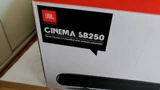 Instalação e análise sound bar JBL cinema SB250 [upl. by Ailalue]